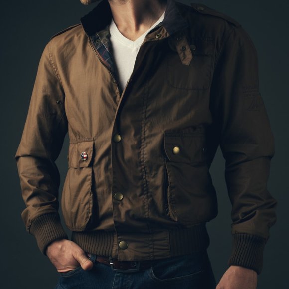 BARBOUR BLACK moto JACKET FEATHERWEIGHT Flyer waterproof breathable L